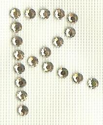 Hot Fix Rhinestone Letter R